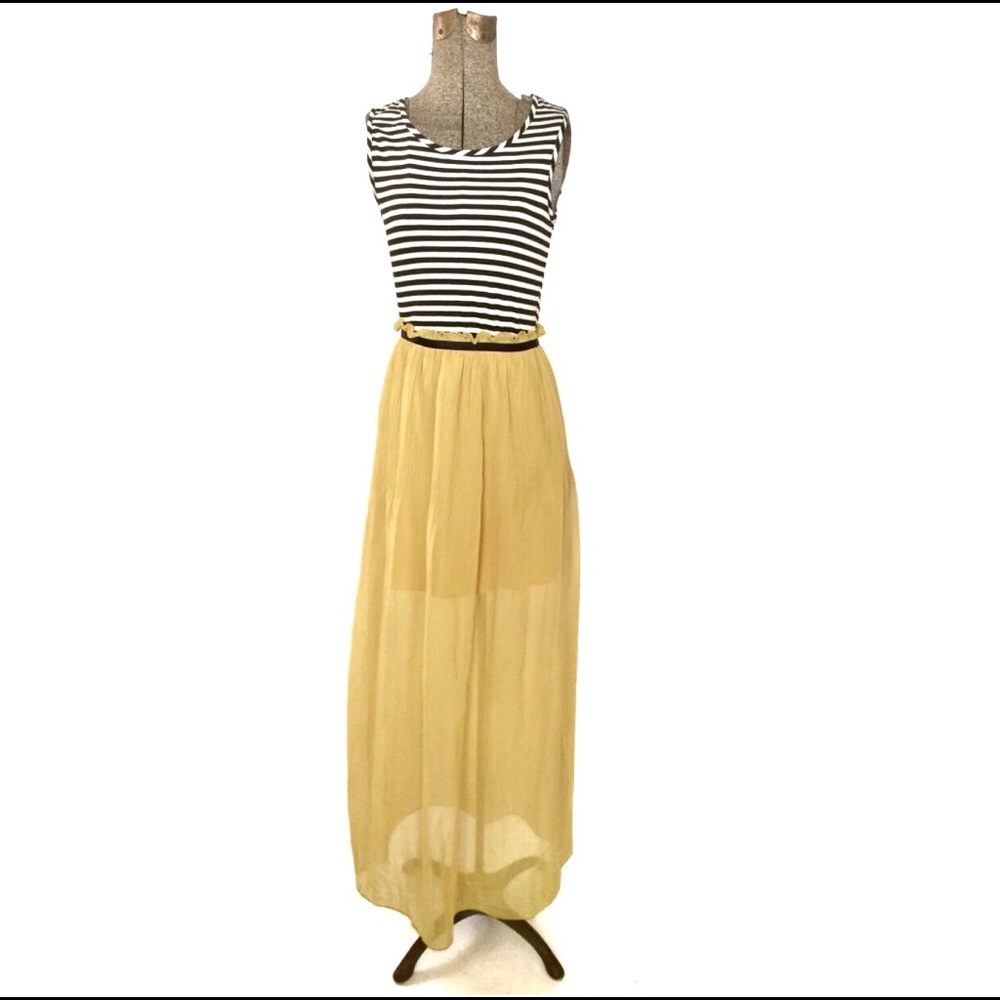 City Trends Beautiful Striped Chiffon Dress S